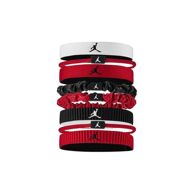 Dámska čelenka NIKE JORDAN MW HEAD TIES 8PK WH GR BK