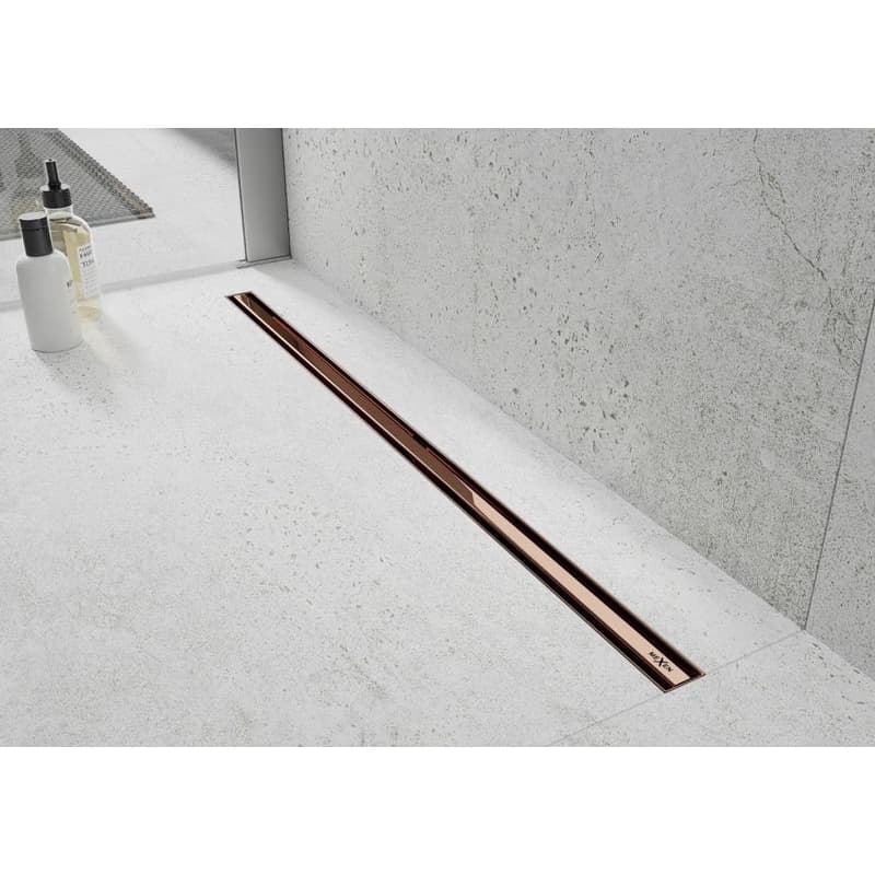 MEXEN - Flat 360 Slim žľab otočný 110 cm ružové zlato 1641110 2