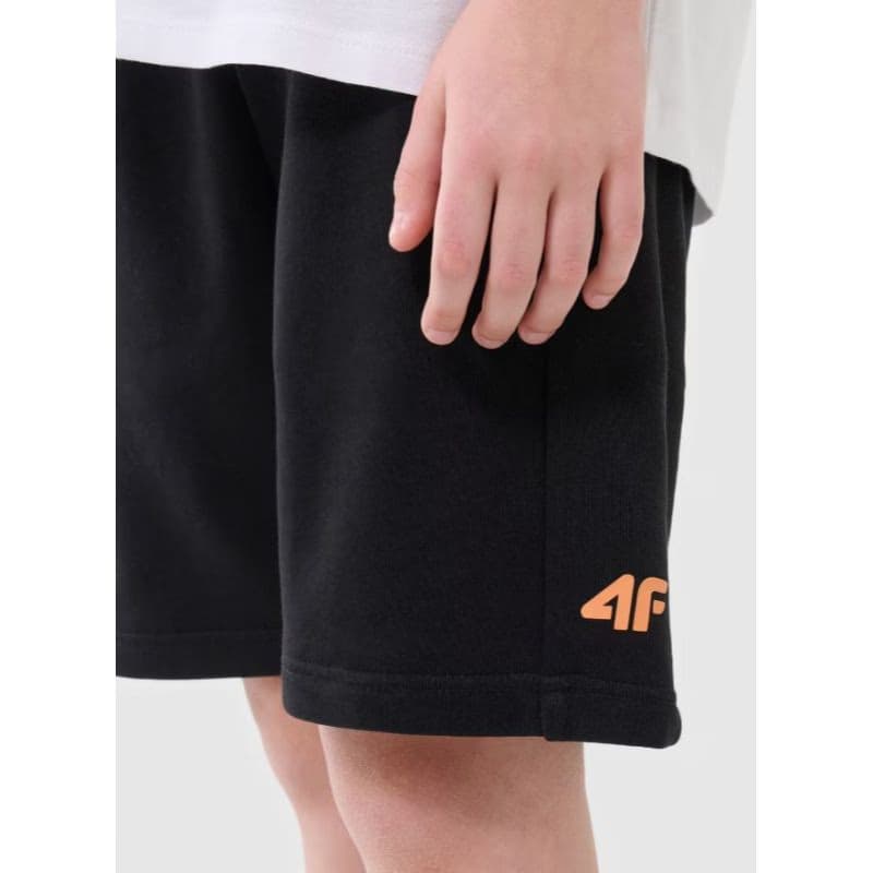 Chlapčenské teplákové kraťasy 4F JUNIOR SHORTS CAS M600-20S-DEEP BLACK 4