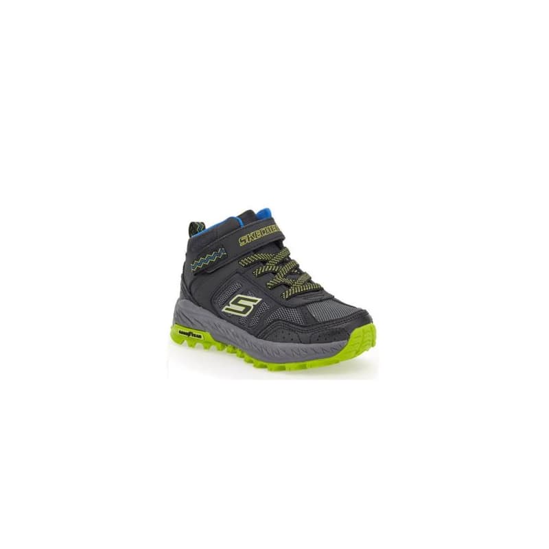 Chlapčenská členková turistická obuv SKECHERS Fuse Tread Trekor black lime