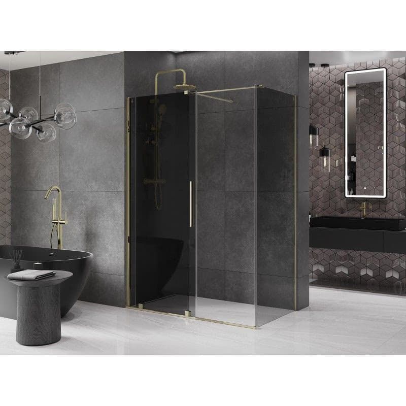 MEXEN/S - Velár sprchovací kút, posuvné dvere 140 x 85, grafit, zlato 871-140-085-41-50 4