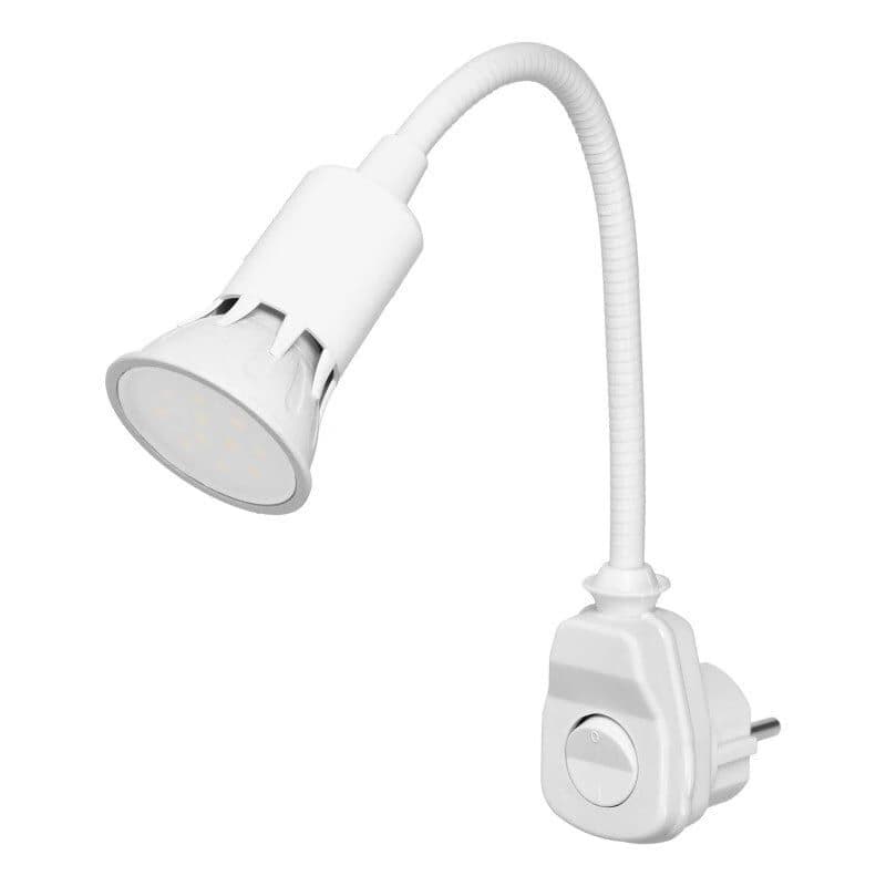 Zásuvkové svietidlo s LED žiarovkou biela GU10 6W 3000K AWA-LW/BI ORNO