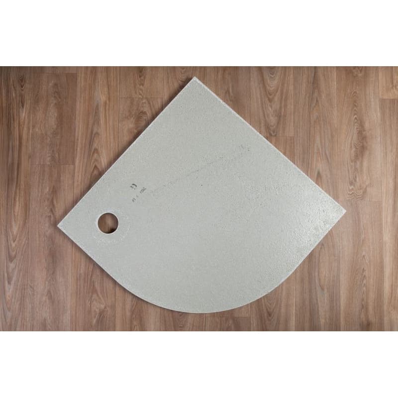 H K - THOR Sprchová vanička z liateho mramoru, štvrťkruh, R550 80x80x3 cm SE-THOR-80Q 2
