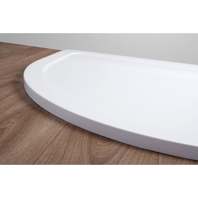H K - THOR Sprchová vanička z liateho mramoru, štvrťkruh, R550 80x80x3 cm SE-THOR-80Q 4