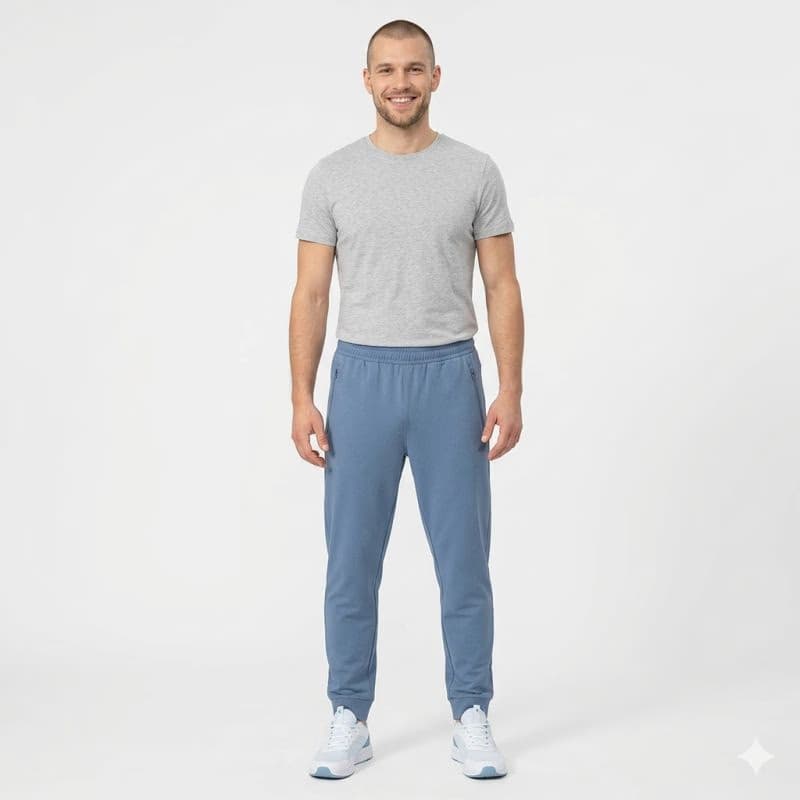 Pánske tepláky 4F TROUSERS FNK M1046-32M-DENIM MELANGE 3