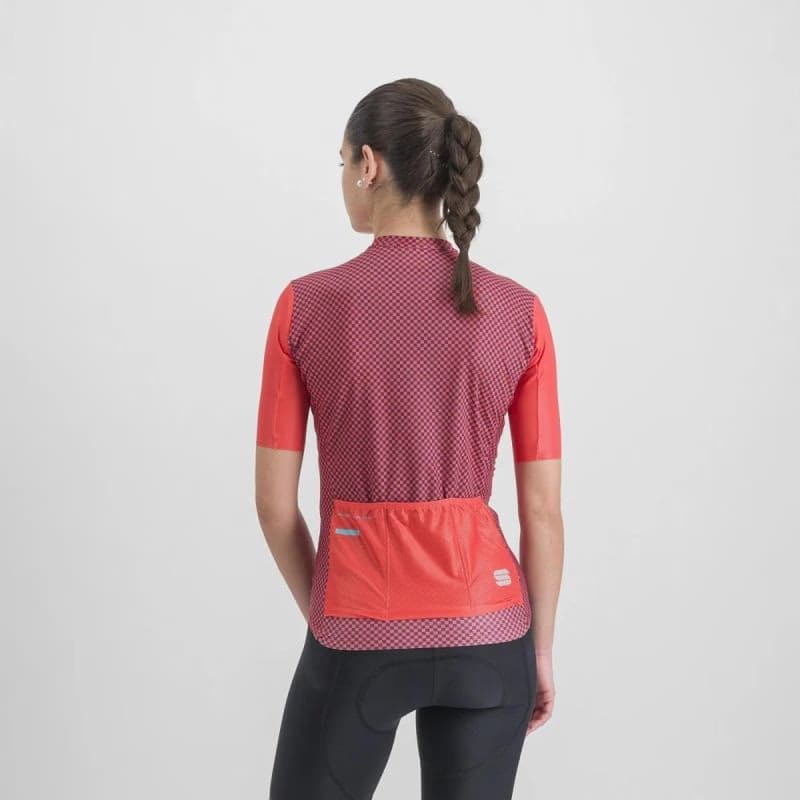 Dámsky cyklistický dres s krátkym rukávom SPORTFUL Checkmate w jersey, pompelmo mulled grape 3