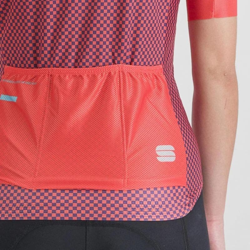 Dámsky cyklistický dres s krátkym rukávom SPORTFUL Checkmate w jersey, pompelmo mulled grape 6