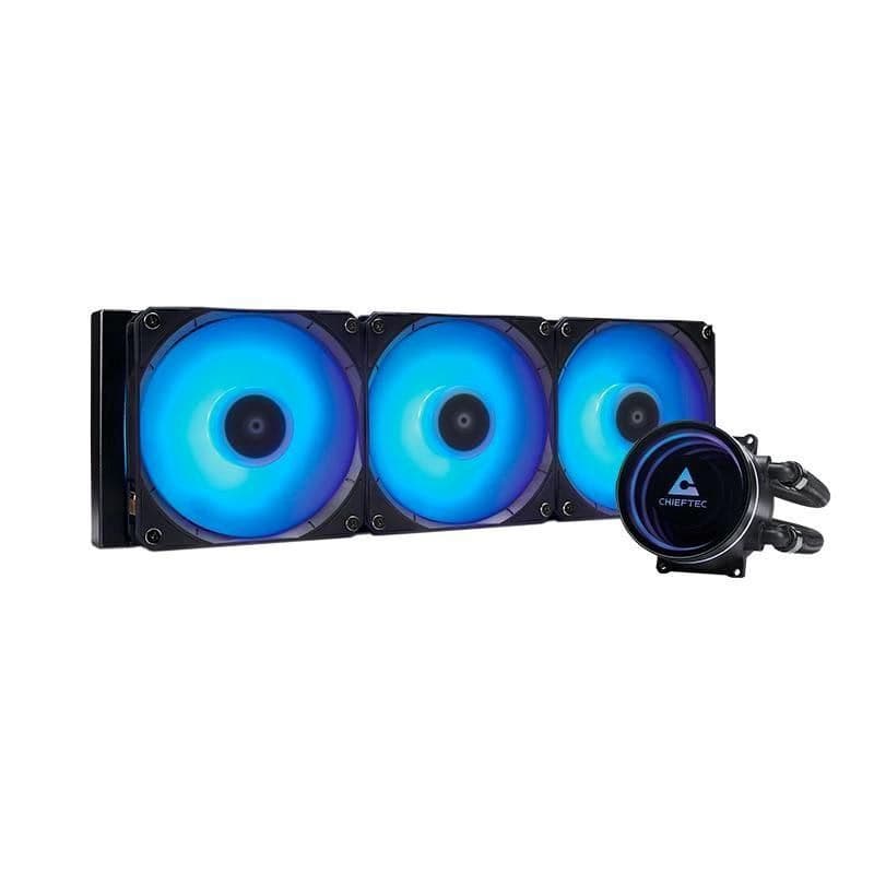 CHIEFTEC vodné chladenie CPU Iceberg 360, 2x360mm ARGB, ARGB vodný blok, LGA1851, AM5, čierna