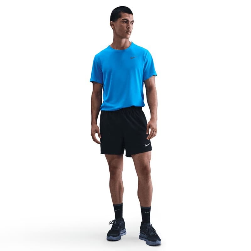Pánske bežecké tričko s krátkym rukávom NIKE M NK DF UV MILER SS BLUE HERO REFLECTIVE SILV 5