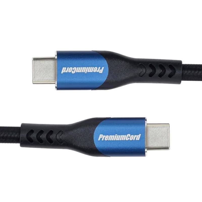 PremiumCord USB-C kábel (USB 3.2 GEN 2x2, 5A, 100W, 20Gbit/s) 1m, bavlnený oplet 5