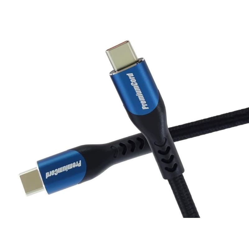 PremiumCord USB-C kábel (USB 3.2 GEN 2x2, 5A, 100W, 20Gbit/s) 1m, bavlnený oplet 6