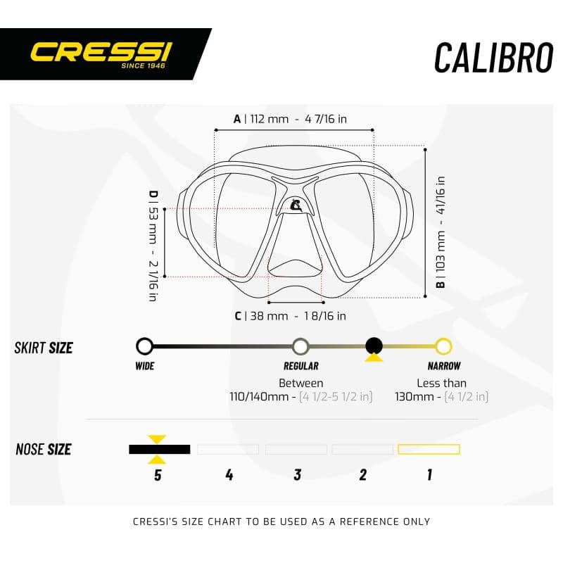 Potápačská maska CRESSI CALIBRO MASK SIL BLUE METAL 6