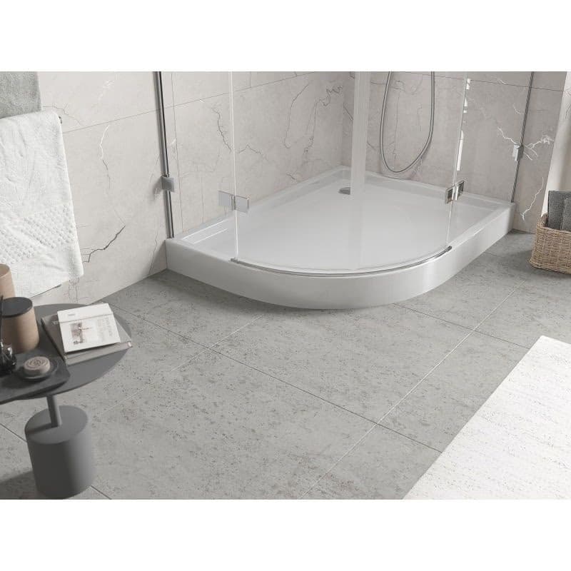 MEXEN - Flow+ Sprchová vanička štvrťkruh asymetrická pravá 100 x 90, biela lesk 46Q109010RH 4