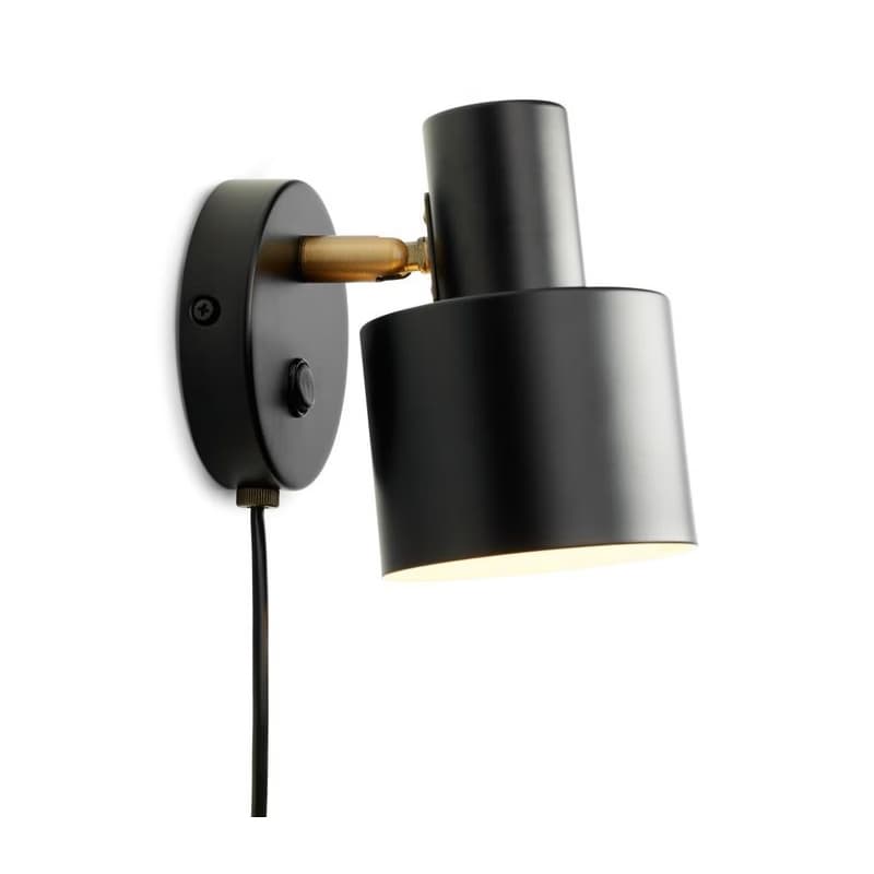 Halo Design 746880 - Nástenné bodové svietidlo VOGUE 1xE27/40W/230V čierna/mosadz 746880
