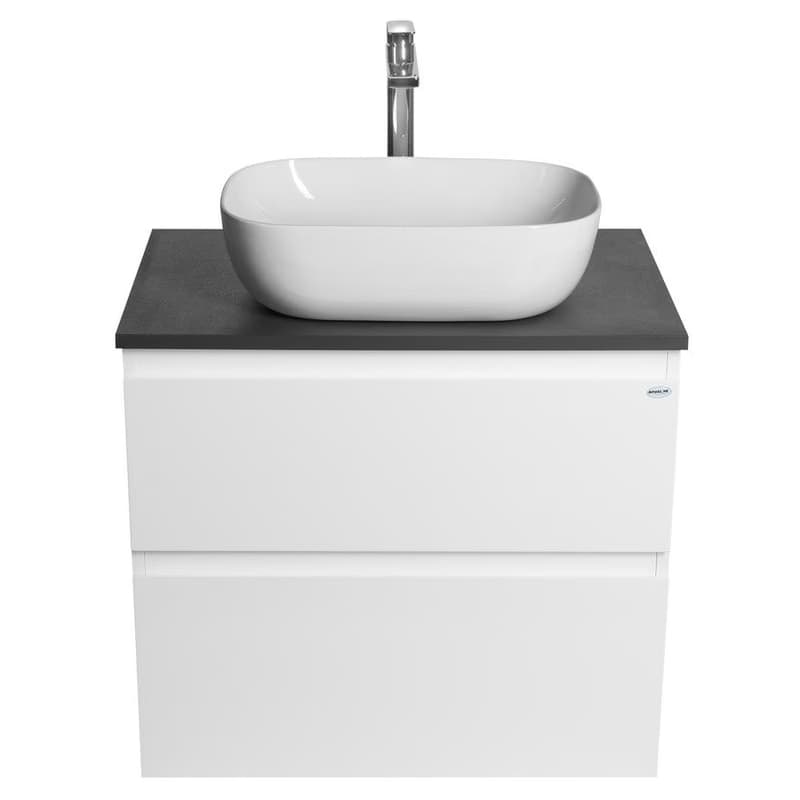 AQUALINE - ALTAIR skrinka s doskou 68 cm, biela/antracit bridlica AI270-03 3