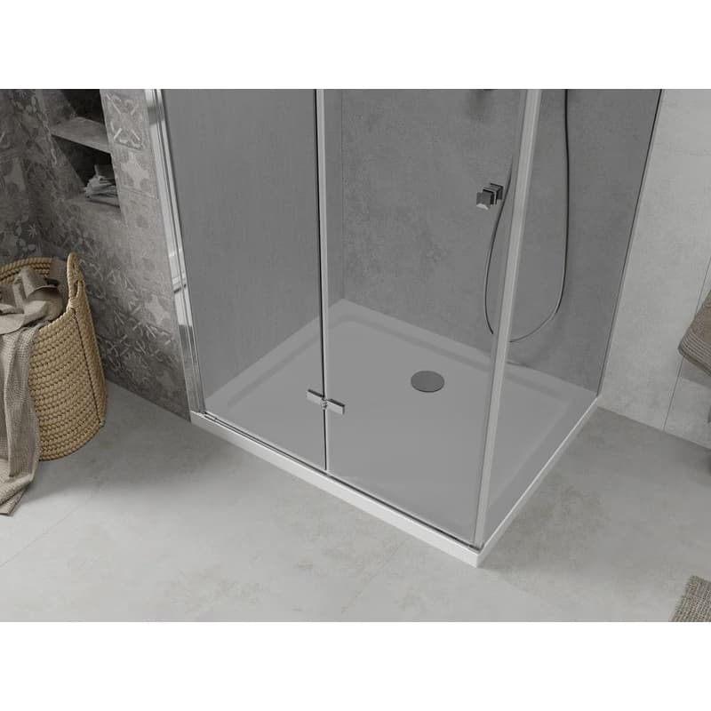 MEXEN/S - Lima sprchovací kút 70x80, grafit, chróm + biela vanička so sifónom 856-070-080-01-40-4010 5