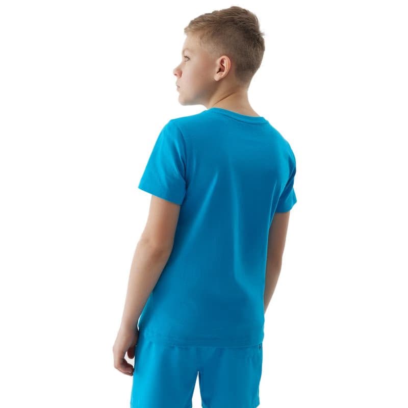 Chlapčenské tričko s krátkym rukávom 4F JUNIOR TSHIRT-4FJWSS24TTSHM1137-33S-BLUE 4