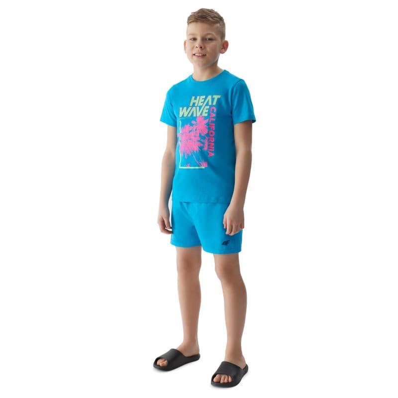 Chlapčenské tričko s krátkym rukávom 4F JUNIOR TSHIRT-4FJWSS24TTSHM1137-33S-BLUE 5