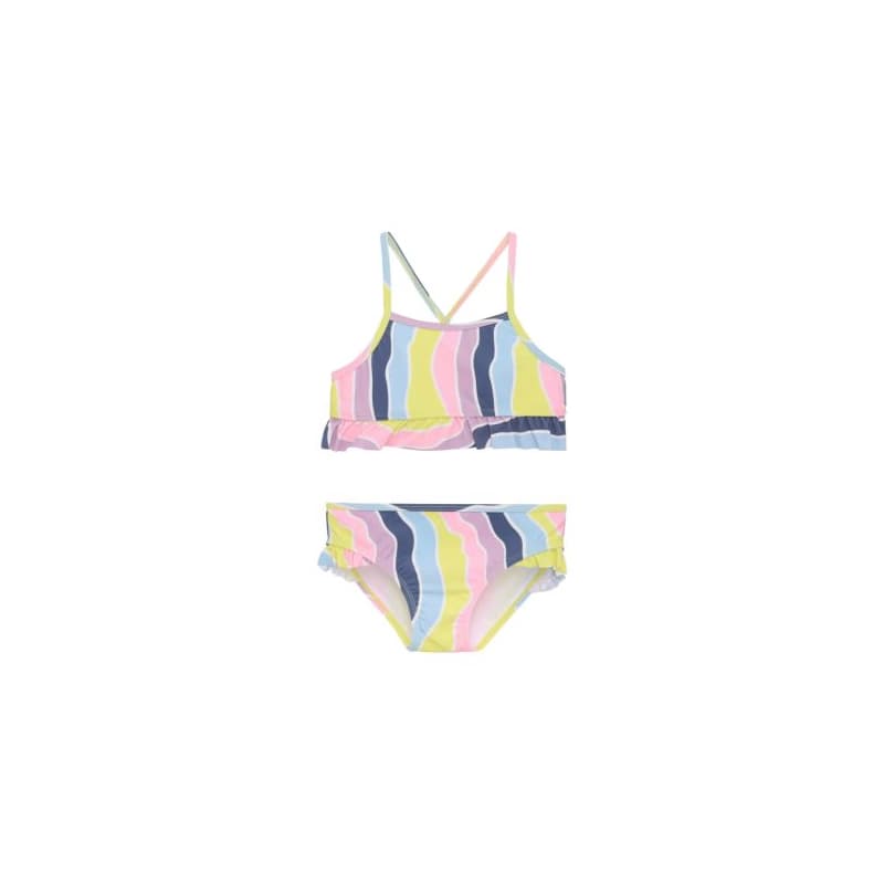 Dievčenské plavky COLOR KIDS Bikini W. Frills, AOP, lavender mist