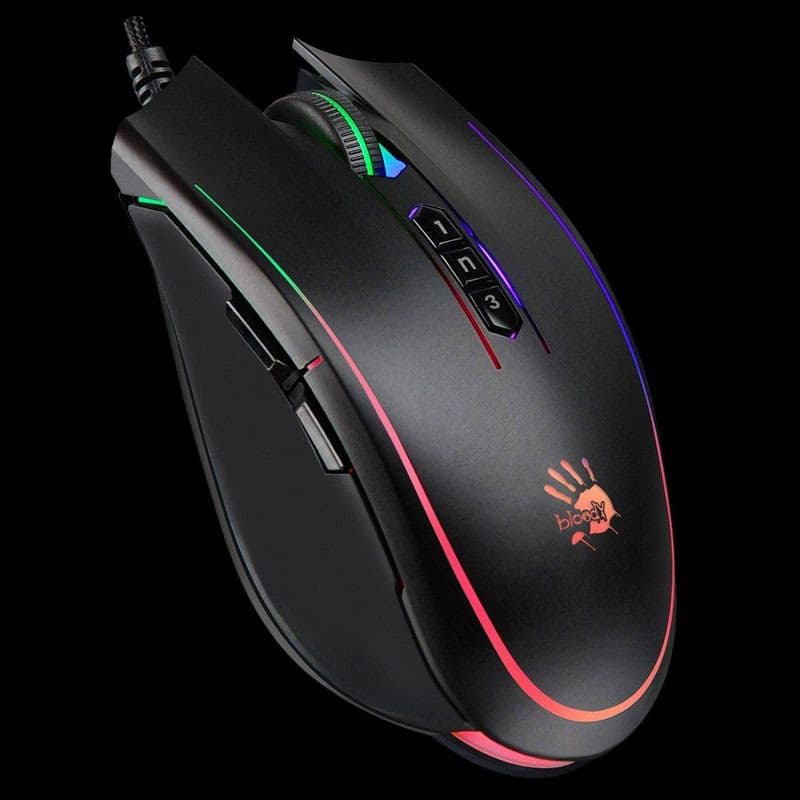 A4tech Bloody Podsvietená herná myš P81S Activated, 8000 DPI, USB, Core 3, čierna 3