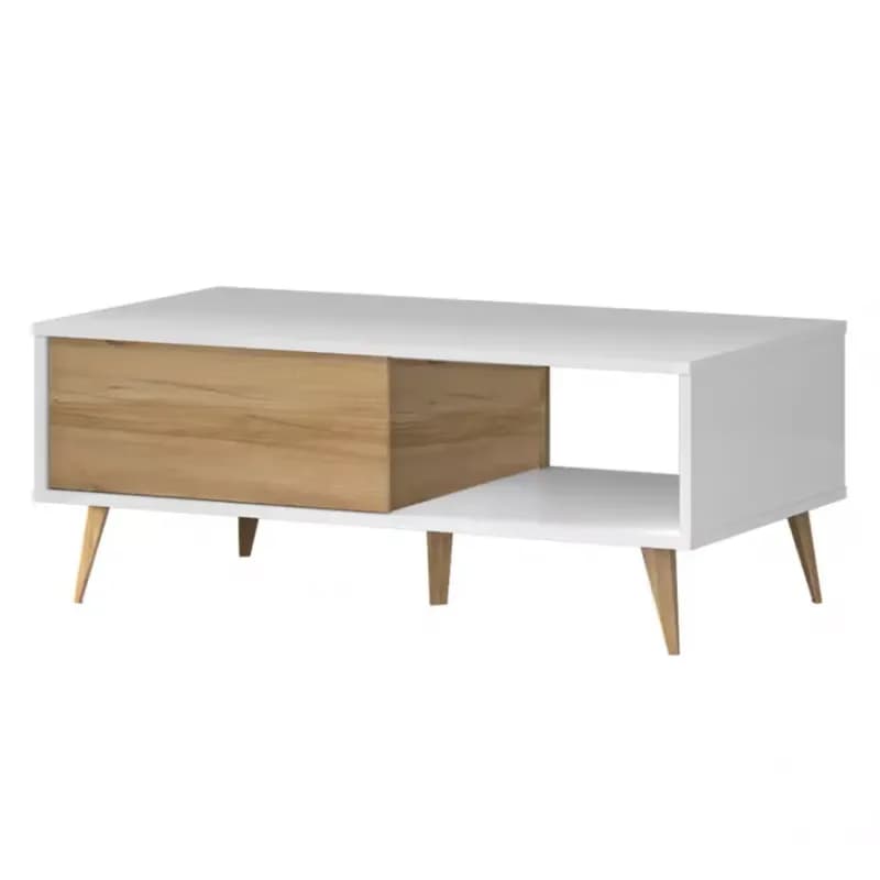Konferenčný stolík Vida KLS lakované pacific walnut/crystal white