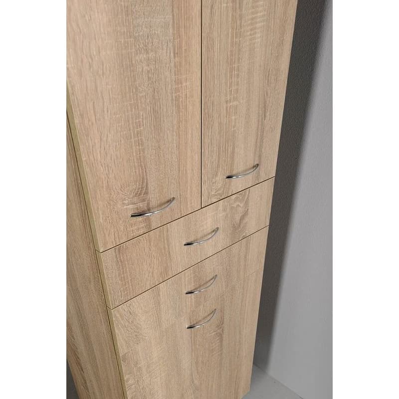 AQUALINE - ZOJA/KERAMIA FRESH skrinka vysoká s košom 50x184x29cm, dub platin 51295 3