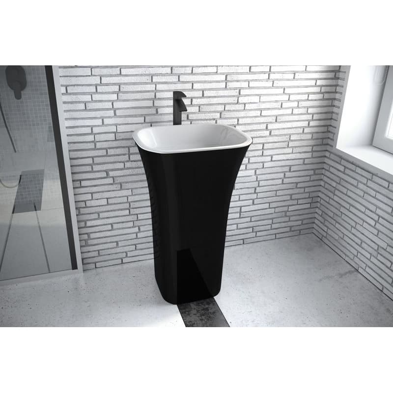 BESCO - Voľne stojace umývadlo ASSOS Black&White KEASSVSBW