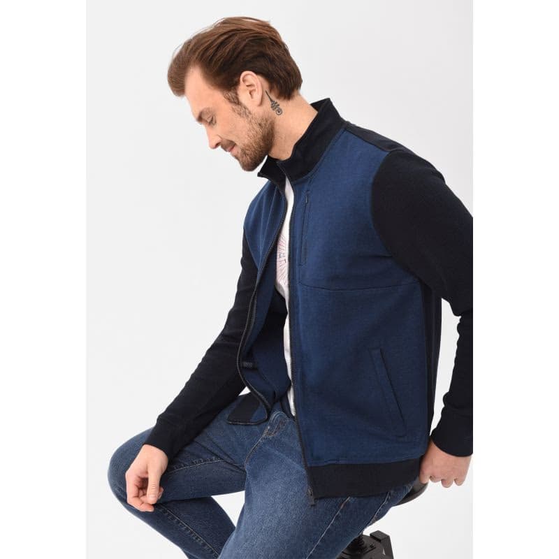 Pánska mikina so zipsom VOLCANO NARS-601-BLUE 2
