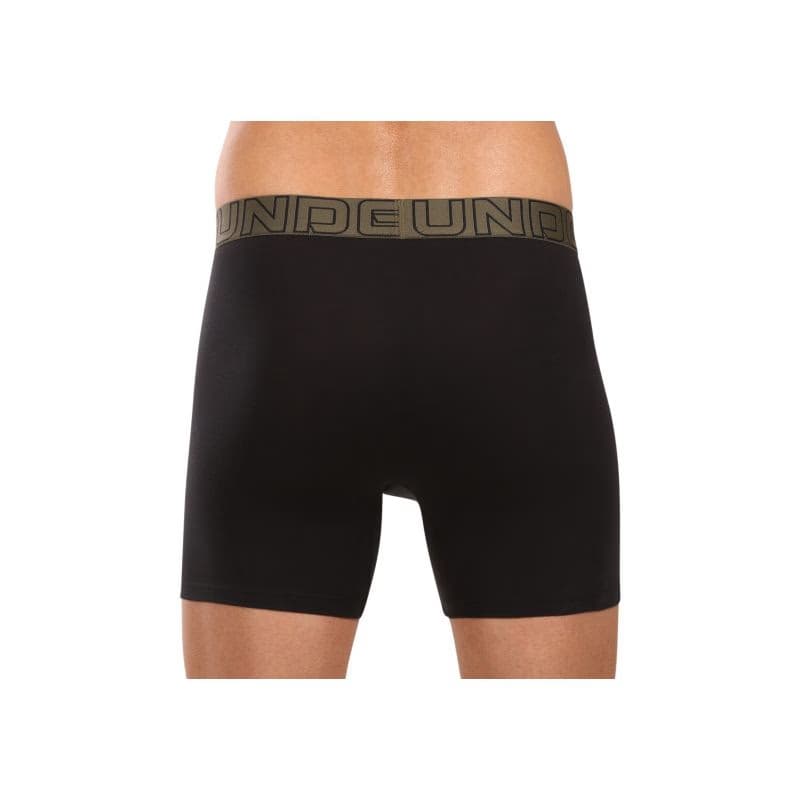Pánske boxerky UNDER ARMOUR 3 PACK-UA PERFORMANCE COTTON - SOLID 6 inch-BLK 4