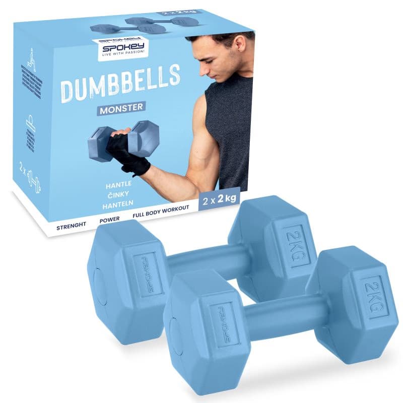 Set závažia SPOKEY MONSTER BLUE HEXA 2x 2 kg 6