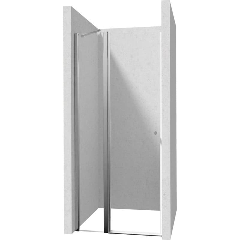DEANTE - Kerria Plus chróm sprchové dvere bez stenového profilu, 90 cm - výklopné KTSU041P