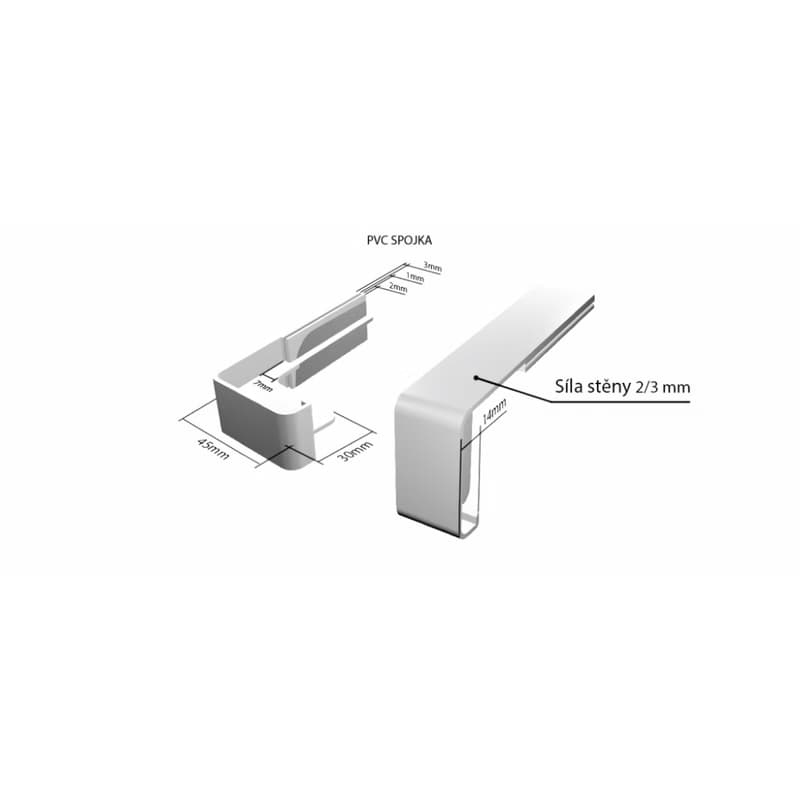 Plastové krytky pre obe strany (k vonkajším ohýbaným parapetom) NOS 40 mm pre šírku: 380 mm - Hnedá RAL 8019