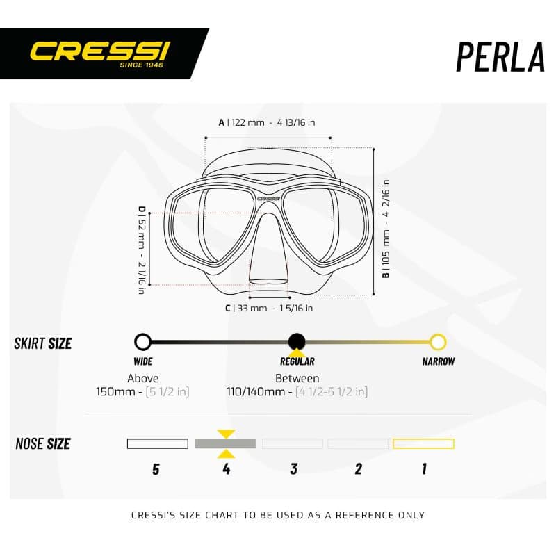 Potápačská maska CRESSI PERLA MASK CLEAR BLACK 5