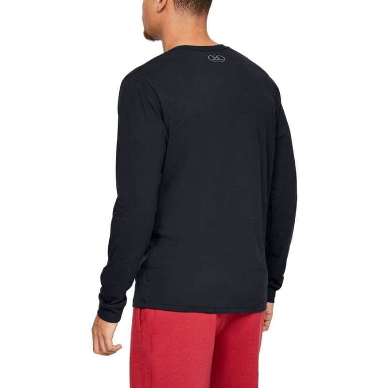 Pánske tréningové tričko s dlhým rukávom UNDER ARMOUR UA SPORTSTYLE LEFT CHEST LS-BLK 3