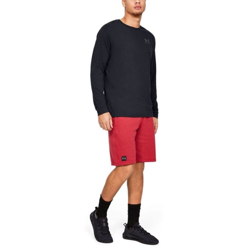 Pánske tréningové tričko s dlhým rukávom UNDER ARMOUR UA SPORTSTYLE LEFT CHEST LS-BLK 4