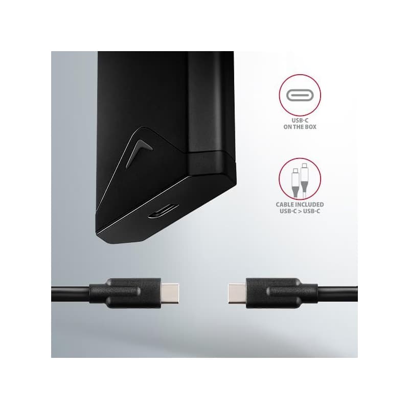 AXAGON EEM2-UB2, USB-C 10Gbps - M.2 NVMe SSD ARROW box, čierny 6