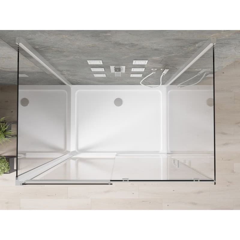 MEXEN/S - OMEGA sprchovací kút 3-stenný 110x100, transparent, chróm + vanička vrátane sifónu 825-110-100-01-00-3s-4010 6