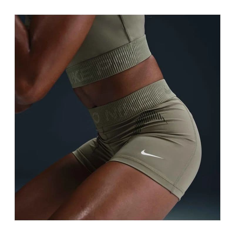 Dámske tréningové kraťasy NIKE PRO W NP DF MR 3IN SHORT TT GRX-320-Khaki 6