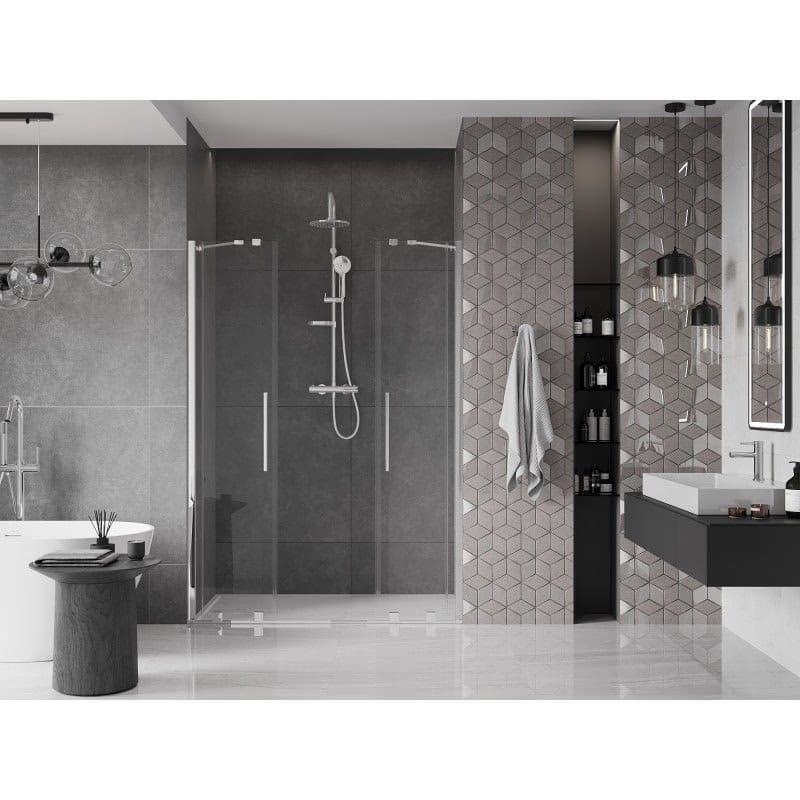 MEXEN/S - Velar Duo posuvné sprchové dvere 140, transparent, chróm 871-140-000-02-01 4