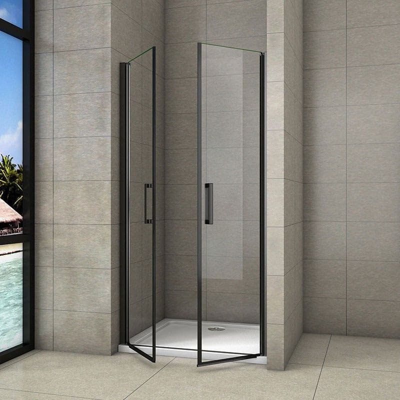 H K - Sprchové dvere dvojkrídlové BLACK SAFIR D2 100, 96-100 x 200 cm SE-BLACKSAFIRD2100 3