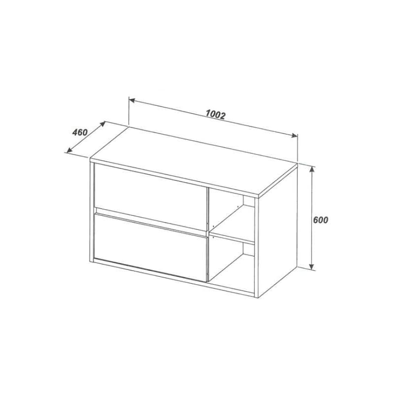 COMAD - Skrinka pod umývadlo 100cm 2 zásuvky 5907611649886 3