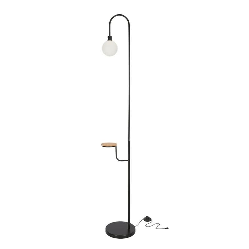 Stojaca lampa čierna polica 173 cm Vanity 3