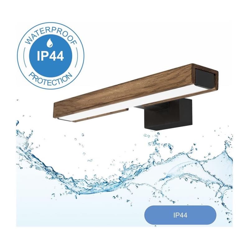 Brilagi-LED Kúpeľňové osvetlenie zrkadla WOODY MIRROR LED/8W/230V IP44 dub/čierna 8590828607427