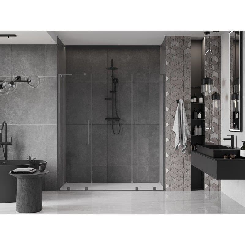 MEXEN/S - Velar L Duo posuvné sprchové dvere 200, transparent, grafit metal 871-200-003-02-95 6
