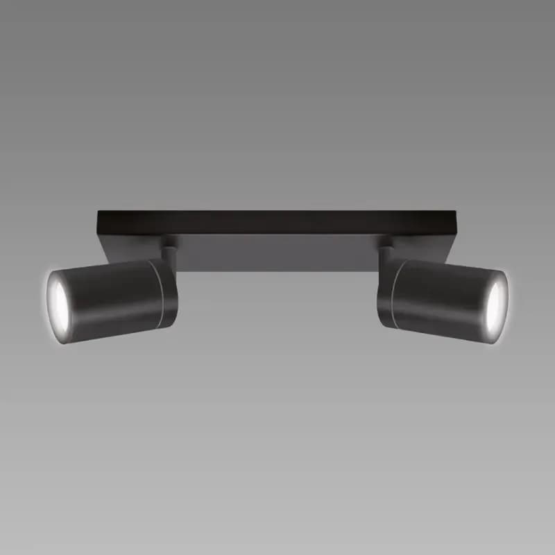 Stropné bodové svietidlo TENOR GU10 2L BLACK 04071 IP44 LS2