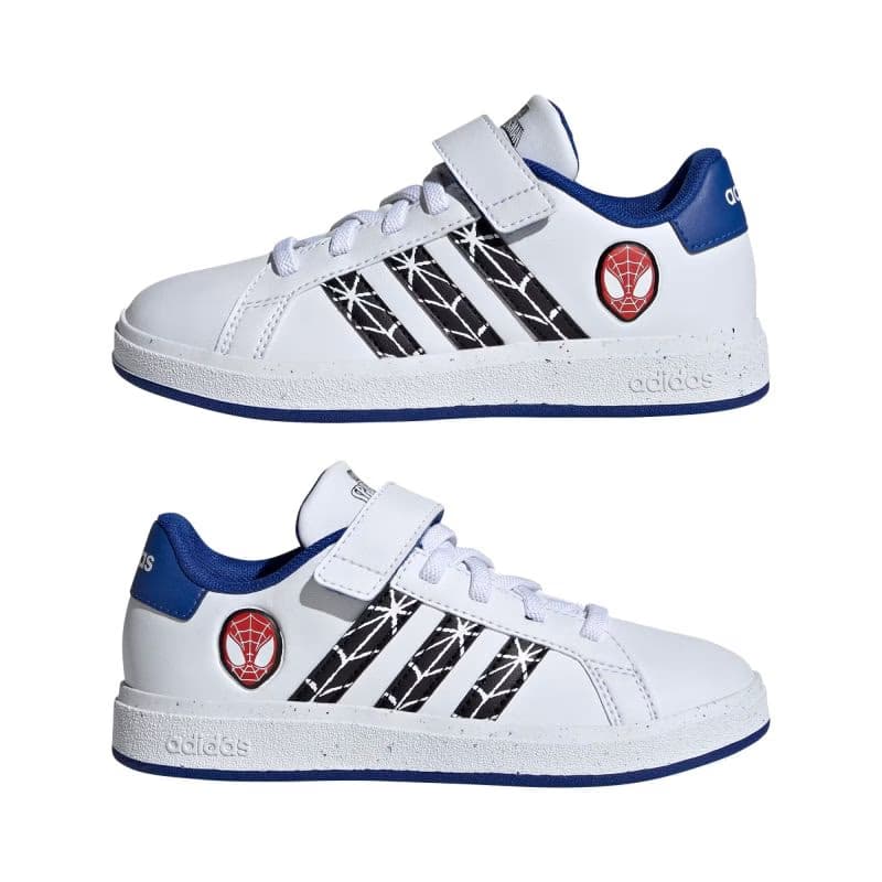 Chlapčenská rekreačná obuv ADIDAS Marvel Spider-Man Grand Court white core black royal blue 4