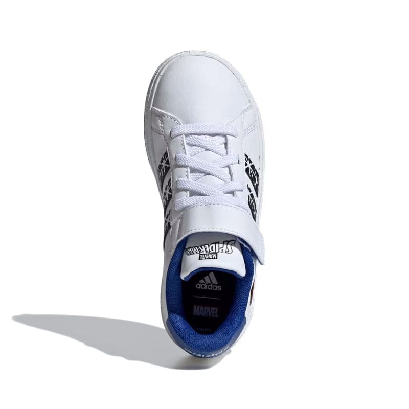 Chlapčenská rekreačná obuv ADIDAS Marvel Spider-Man Grand Court white core black royal blue 5