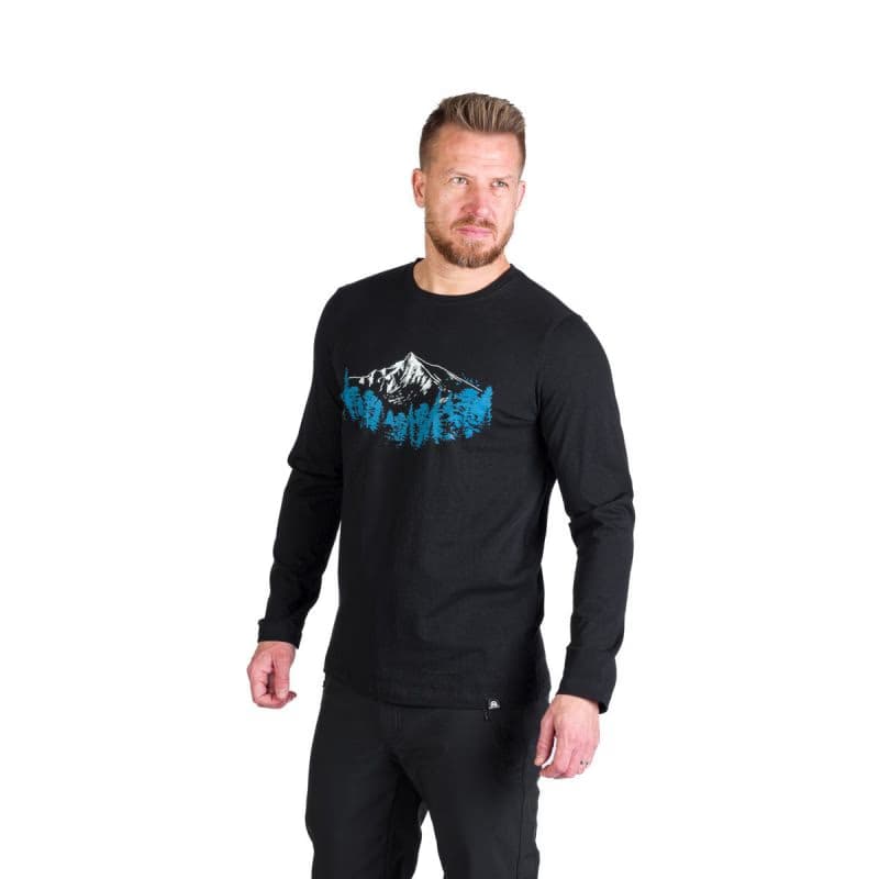 Pánske turistické tričko s dlhým rukávom NORTHFINDER STEWART-269black 2
