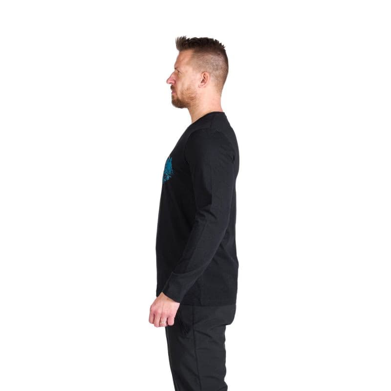Pánske turistické tričko s dlhým rukávom NORTHFINDER STEWART-269black 3