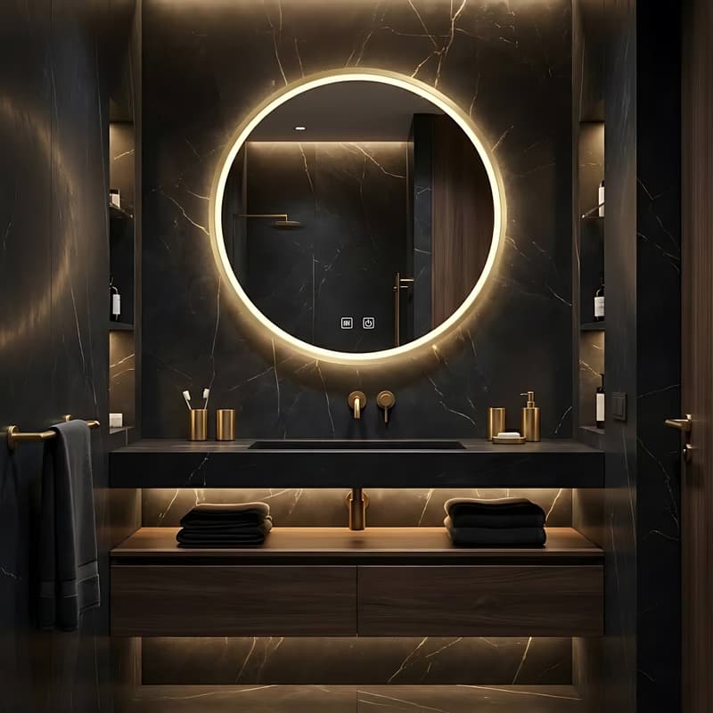 REA - Zrkadlo LED 90cm MMJ BRUSH ROSE GOLD HOM-05510 4